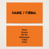 Orange Business Cards (Front & Back)