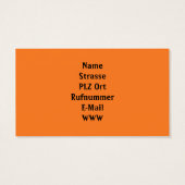Orange Business Cards (Back)