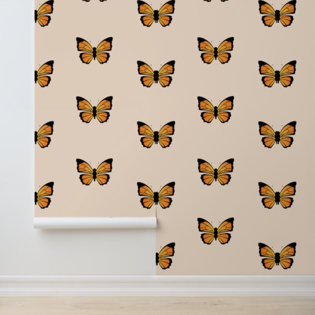 Orange Butterflies Design