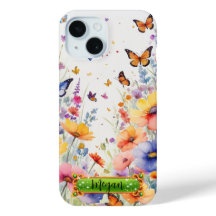 Orange Butterflies Flower Field iPhone / iPad case