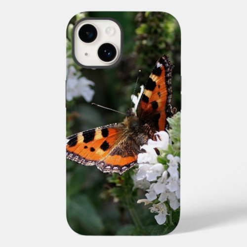 Orange Butterfly and White Blossoms Case_Mate iPhone 14 Case