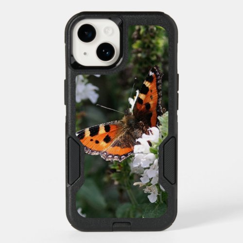 Orange Butterfly and White Blossoms OtterBox iPhone 14 Case