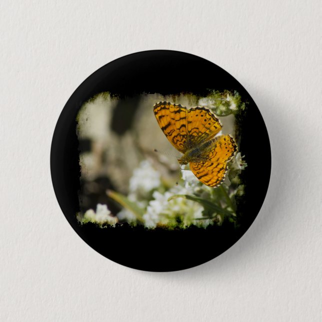 Orange Butterfly Button (Front)