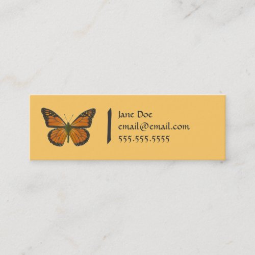 Orange Butterfly Calling Card