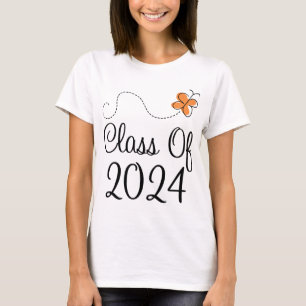 Orange Butterfly Class of 2024 T-Shirt