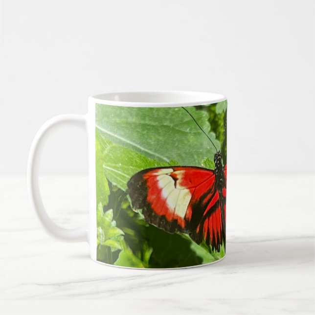 Orange Butterfly Coffee Mug (Left)
