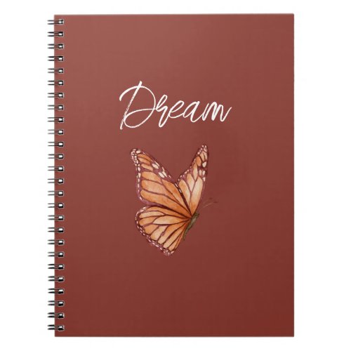 Orange Butterfly Dream Notebook