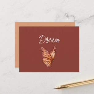 Orange Butterfly Dream Postcard