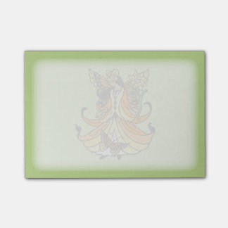 Orange Butterfly Fairy With Flowing Dress Post-it Notes