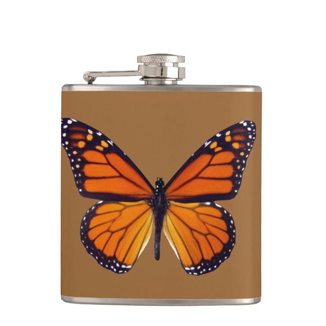 Orange Butterfly Flask (Front)