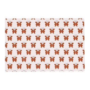 Orange butterfly illustration placemat