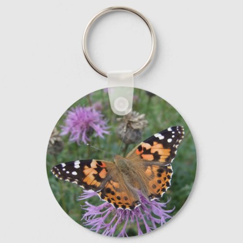 Orange Butterfly Keychain