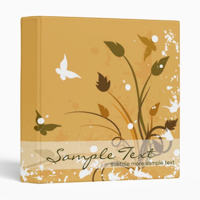 Orange Butterfly Nature Binder (Front/Spine)