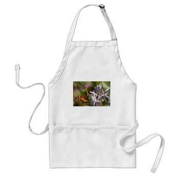 Orange Butterfly On Wild Hyacinth Apparel & Gifts Adult Apron by leehillerloveadvice at Zazzle