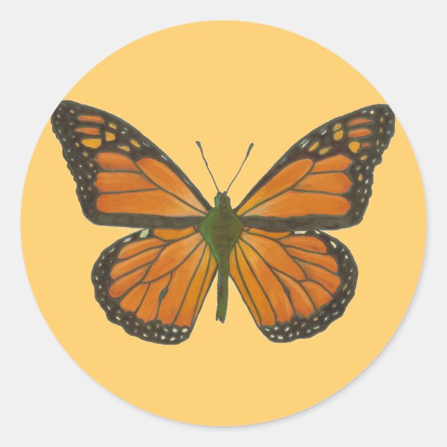 Orange Butterfly Sticker (Front)