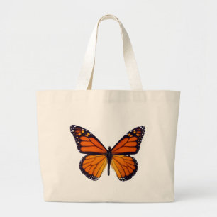 Orange Butterfly Tote Bag