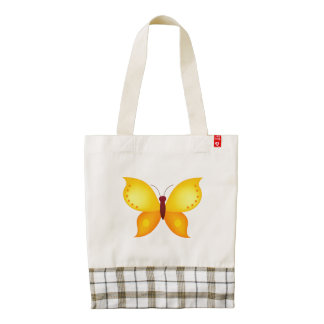 Orange Butterfly Zazzle HEART Tote Bag