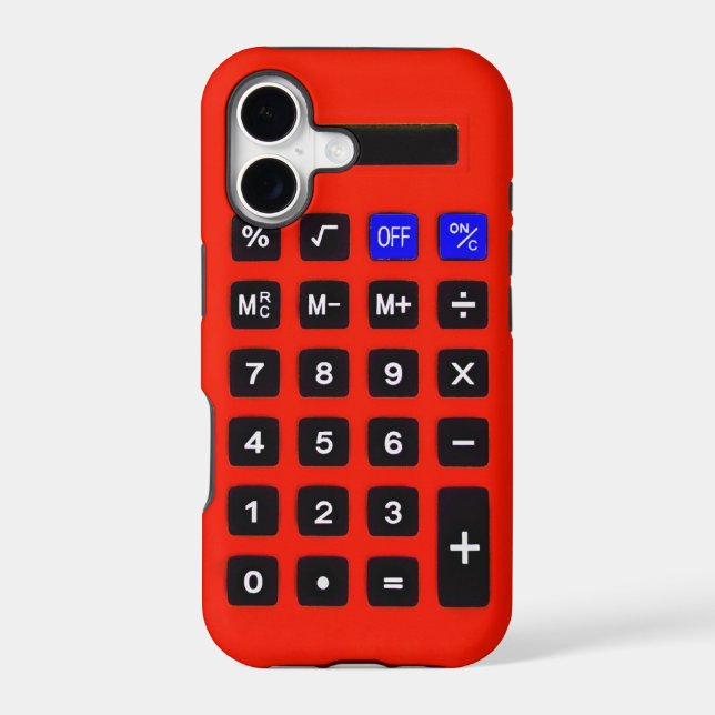 Orange Calculator Iphone Case (Back)