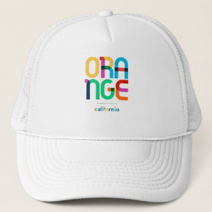 Orange California Mid Century, Pop Art, Trucker Hat