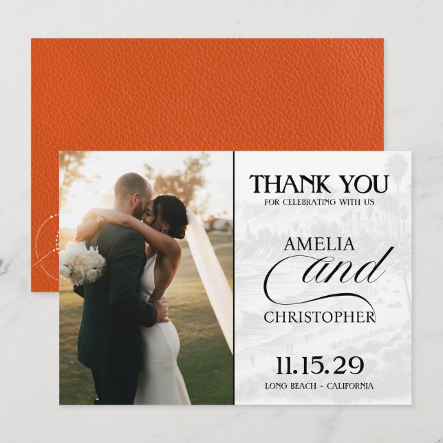 Orange California Passport Thank You Card (Front/Back)