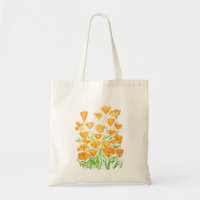 orange California poppy watercolor painting