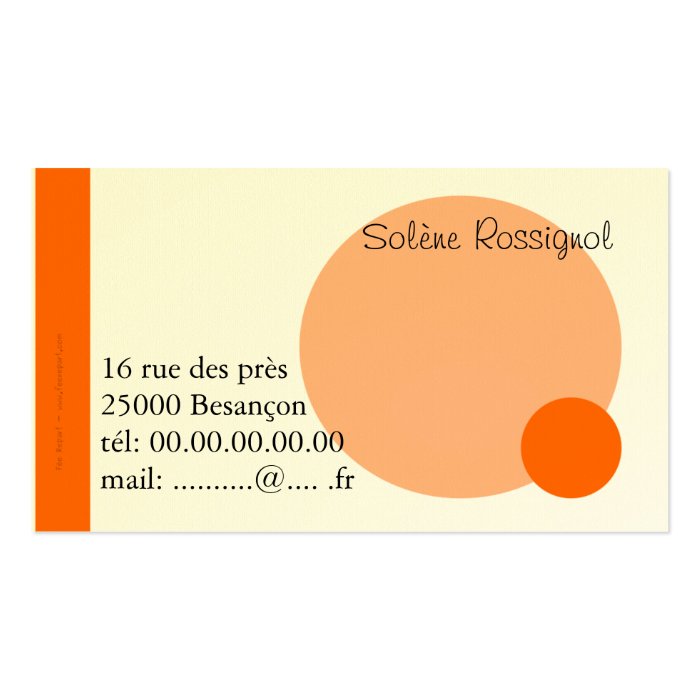 Orange calling card