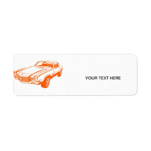 Orange Camaro Label