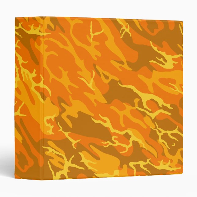 Orange Camo 3 Ring Binder (Front/Spine)