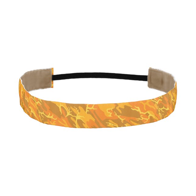 Orange Camo Athletic Headband (Front)