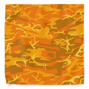 Orange Camo Bandana