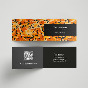 Orange Camo, Camouflage, Military, Army Business Card