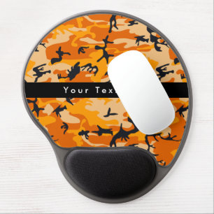 Orange Camo, Camouflage, Military, Army Gel Mouse Pad