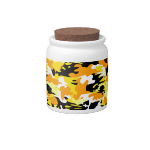 Orange Camo Candy Jar