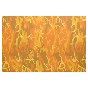 Orange Camo Fabric