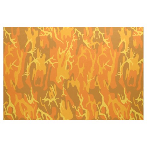 Orange Camo Fabric