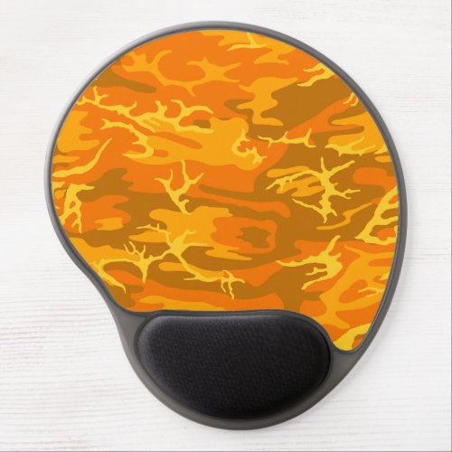 Orange Camo Gel Mouse Pad