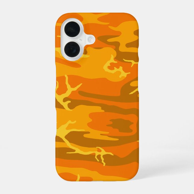 Orange Camo Iphone Case (Back)