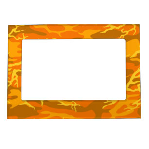 Orange Camo Magnetic Picture Frame