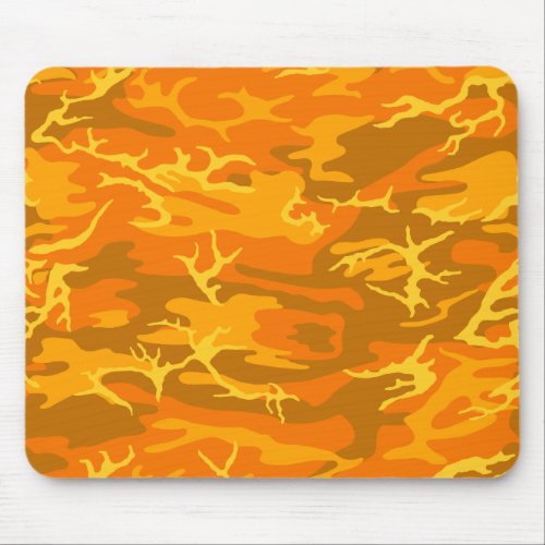 Orange Camo Mouse Pad