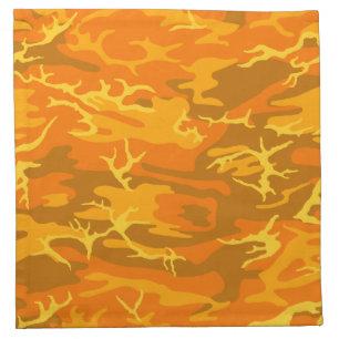 Orange Camo Napkin