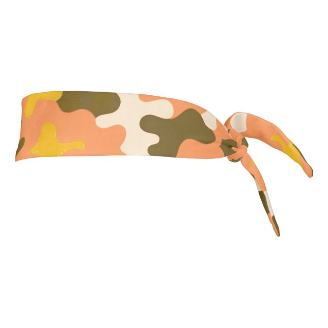 Orange Camo Tie Headband (Rotate 90)