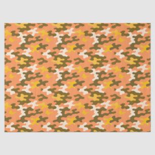 Orange Camo Tissue Paper