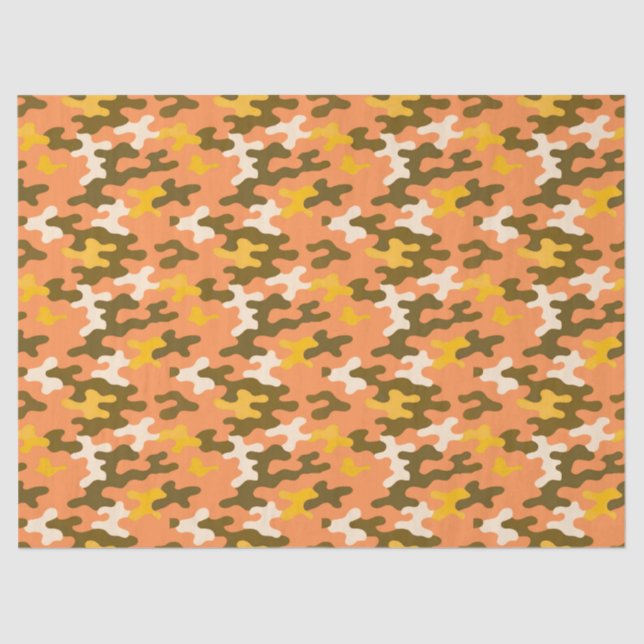 Orange Camo Tissue Paper (Front)