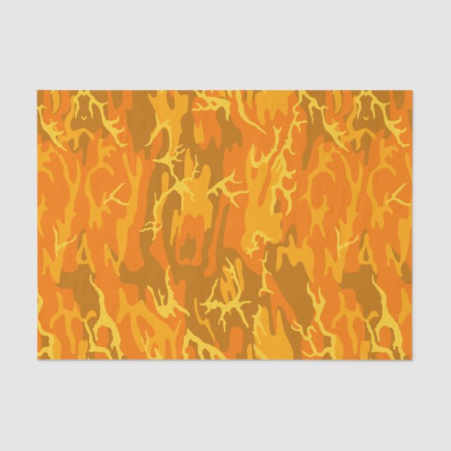Orange Camo Tissue Paper (Front)