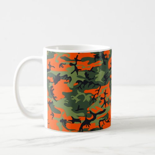 Orange Camouflage Coffee Mug