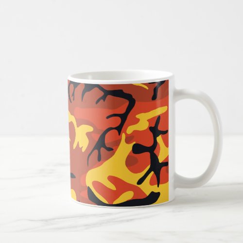 Orange Camouflage Coffee Mug