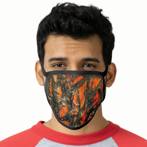 Orange Camouflage Face Mask