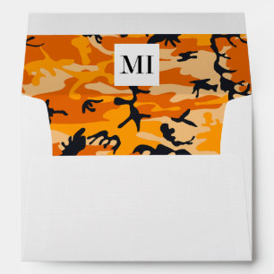 Orange Camouflage, Military, Army Envelope