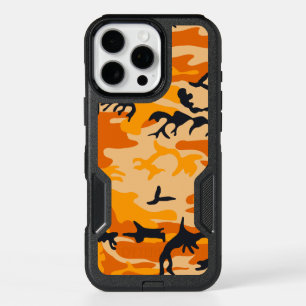 Orange Camouflage, Military, Army iPhone 16 Pro Max Case