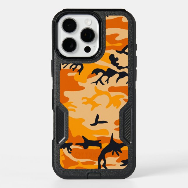 Orange Camouflage, Military, Army Otterbox iPhone Case (Back)